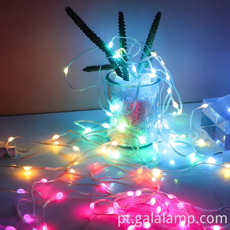 Luzes de cordas LED RGB inteligentes para decoração interna e externa